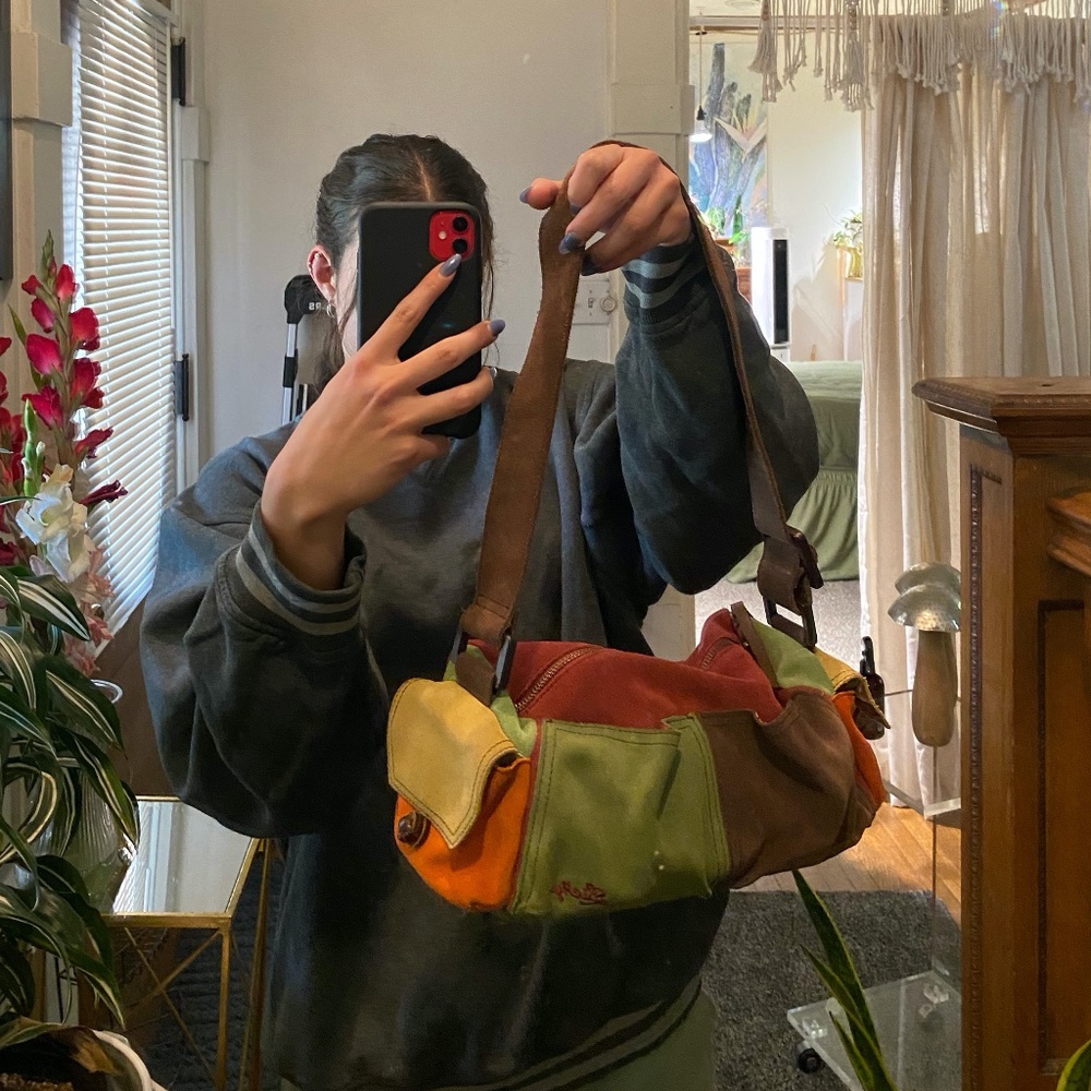 Lucky Brand Vintage patch work bag / multicolor